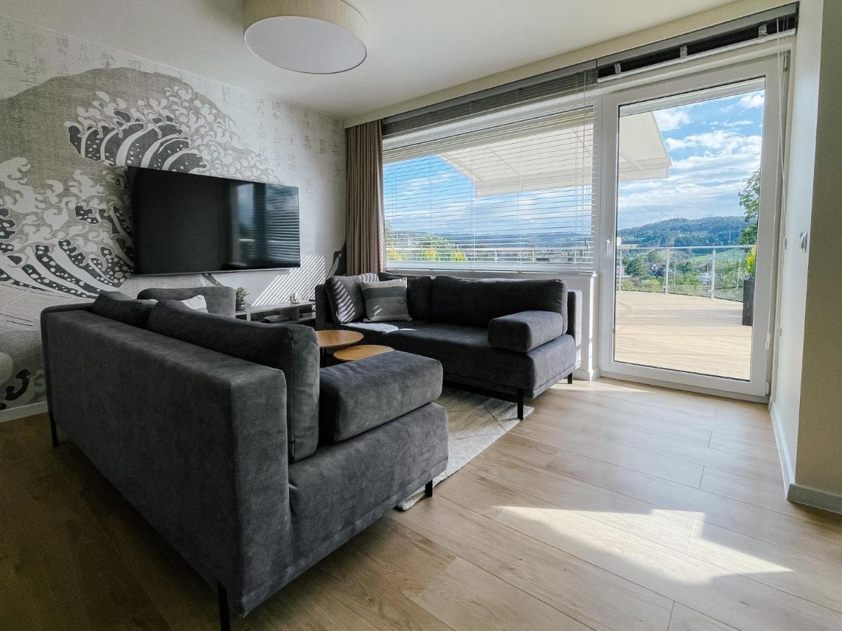 Penthouse Sloneczna Rapsodia - Blisko Parku Zdrojowego - Duzy Taras Na Dachu - Piekny Widok - Winda - Garaz Lägenhet Rabka Exteriör bild